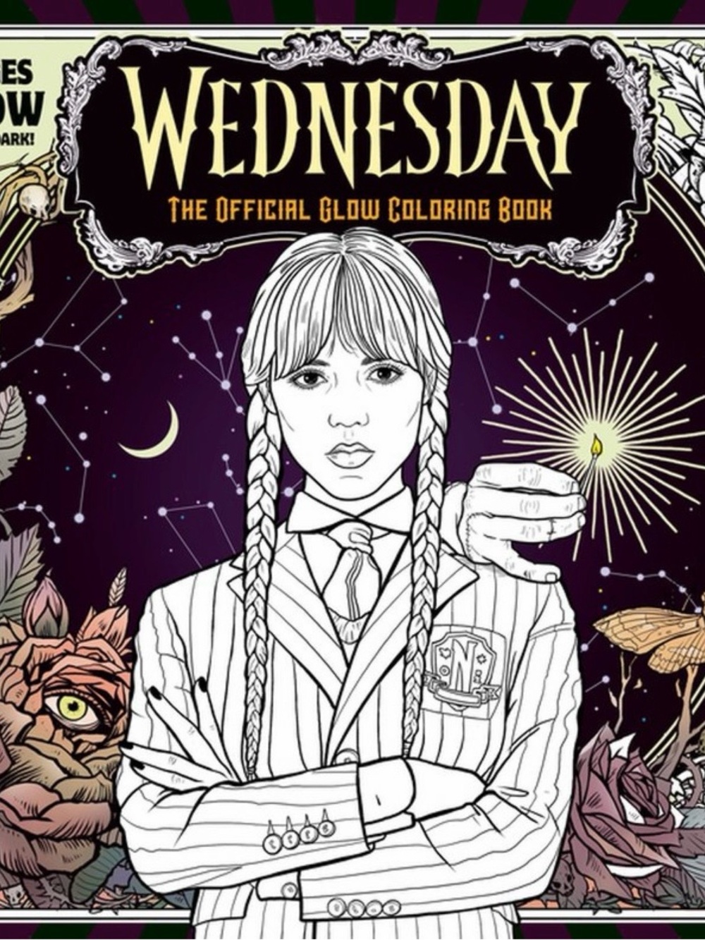 Wednesday Official Glow In the Dark Coloring Book -96 pgs - Picture 8 of 9